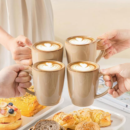 vancasso PLAYA Ceramic Coffee Mug Set of 6, 12 Oz Tea Cups - Image 5