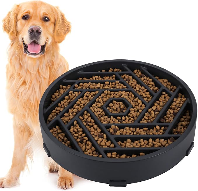 TOBYTO Slow Feeder Dog Bowls Large Medium Breed, Anti-Choking Slow Eating Dog by TOBYTO