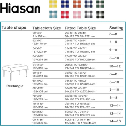 Checkered Tablecloth Rectangle 2 Pack 52 x 70 inch, Stain and Wrinkle Resistant - Image 5