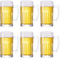 6 Pack Heavy Beer Mugs, Large Beer Glasses by TUSAPAM