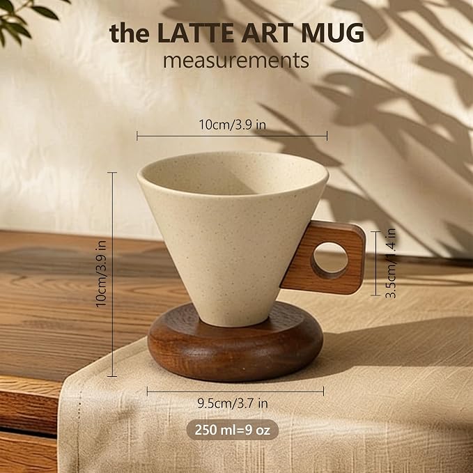 9oz Speckled Stoneware Latte Cup - Image 4