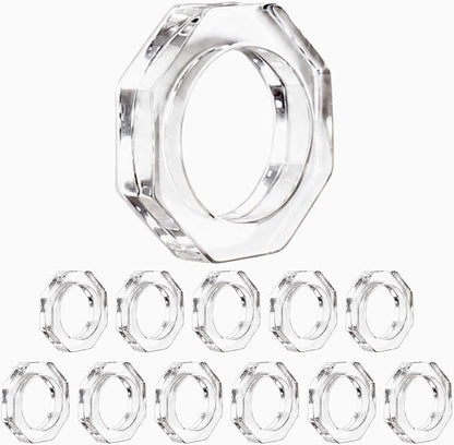 ALPHA Living HOME Acrylic Napkin Rings Set of 12 by ALPHALivingHOME