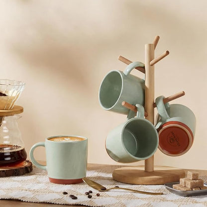 E-far Ceramic Coffee Mug Set of 6, 12oz Stoneware Coffee Cup - Image 8
