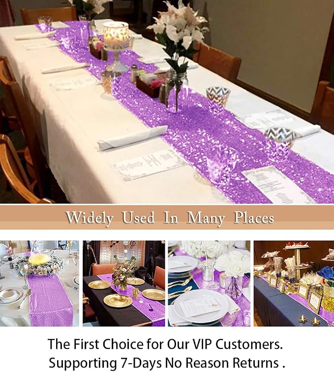ShiDianYi Lavender Table Cover 12x72 - Image 5