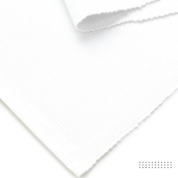 Encasa XO Table Runner, Yarn Dyed Ribbed Cotton 13"x59" | White, 12-Ply Yarns | - Image 5