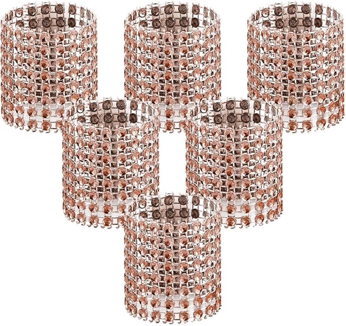 Accmor 50pcs Napkin Rings, Champagne Napkin Rings Buckles | Napkin Rings by Accmor