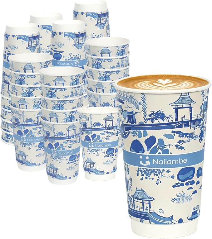 Disposable paper coffee cups | Hot & Cold Beverage, Thickened Leak-Proof by Unknown