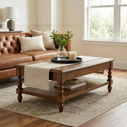 Solino Home 100% Pure Linen Table Runner Natural Woven, Fete 14 x 36 in | Table - Image 9