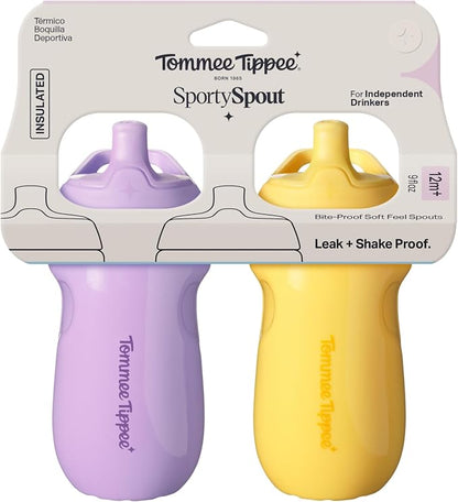 Tommee Tippee Toddler Sippy Cup, Sporty Spout, 1-3 Years, Insulated | Pack of 2 - Image 6