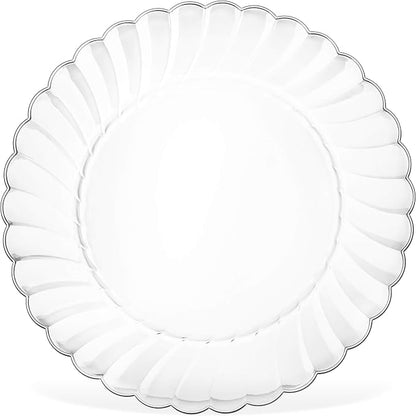 Premium Hard Plastic Plate Set 100 x 6” Clear Round Plates - Image 6