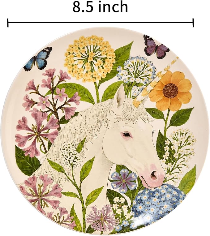 8.5 Inch Ceramic Plates Set of 4, Salad & Dessert Appetizer Plates | Kitchen - Image 5