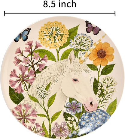 8.5 Inch Ceramic Plates Set of 4, Salad & Dessert Appetizer Plates | Kitchen - Image 5