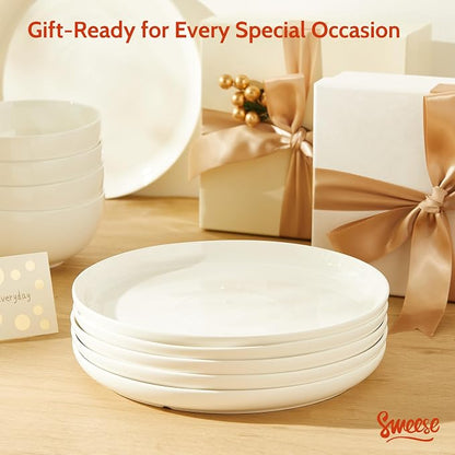 Sweese Porcelain Dinner Plates Set of 6, 10 Inch Lightweight Round Dish Set - Image 8