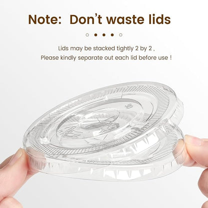 Soelomu 50 Sets 12oz Round Bottom Plastic Cups - Image 8