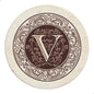 Thirstystone Monogram Round Natural Sandstone Coaster 4 Pack | 4" Diameter by Thirstystone