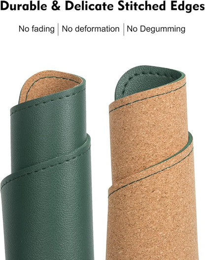 Double-Sided PU Leather & Cork Mouse Pad - Image 4
