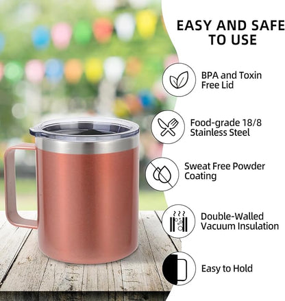 Volhoply 14oz Insulated Stainless Steel Coffee Mug - Image 4
