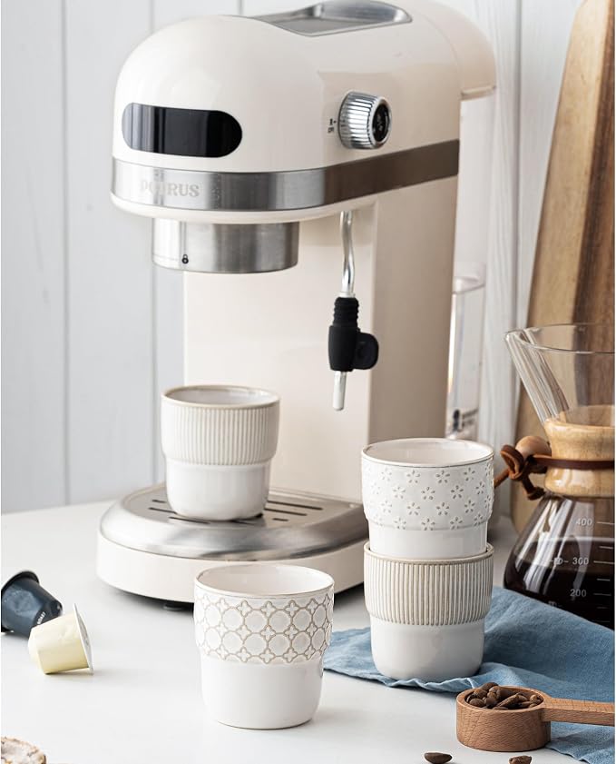 Espresso Cups Set of 2, 4oz Espresso Shot Cups, Mini Coffee Mugs Farmhouse Decor - Image 7