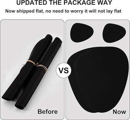 Black Placemats Set of 2, Faux Leather Placemats, Valentines Day Table Mats Set of 2, Wipeable Washable Placemat for Round Table, Mats for Kitchen Dining Patio Heat Resist Easy to Clean