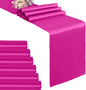 VACVELT Hot Pink Satin Table Runners, 12x72 Inch, 6 Pack, Scalloped Edge | by VACVELT