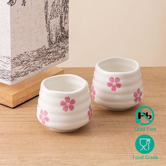 4pcs Japanese Tea Cup Set – Mini Size Cup 5OZ Ceramic Matcha Cup, Handless - Image 8