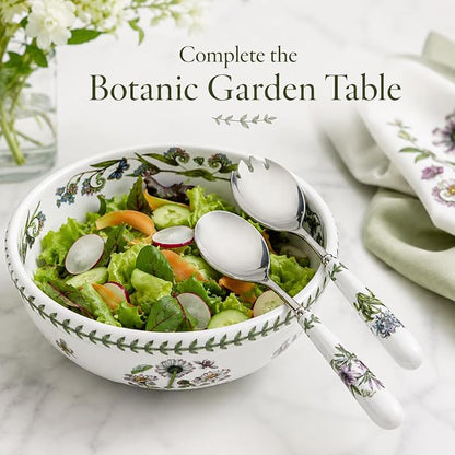 Portmeirion Botanic Garden Set of 2 Salad Servers | 10 Inch Salad Serving Set | - Image 8