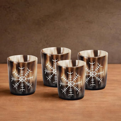 Handicrafts Home Viking Horn Shot Glasses Set of 12, Rustic Viking Drinkware - Image 5