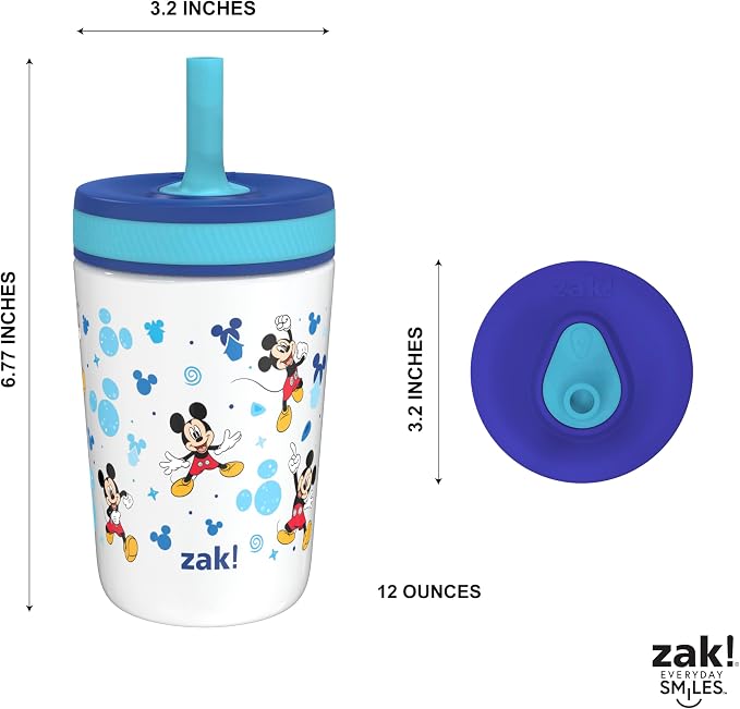 Zak Designs Disney Mickey Mouse Kelso 12oz Leak-Proof Toddler Straw Cup - Image 8