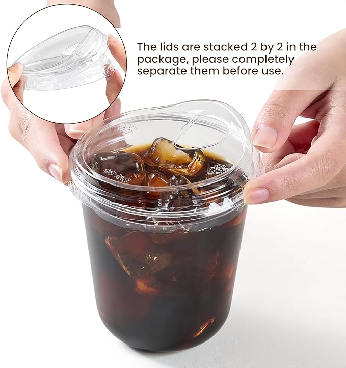 12 oz Round Bottom Clear Plastic Cups - Image 7