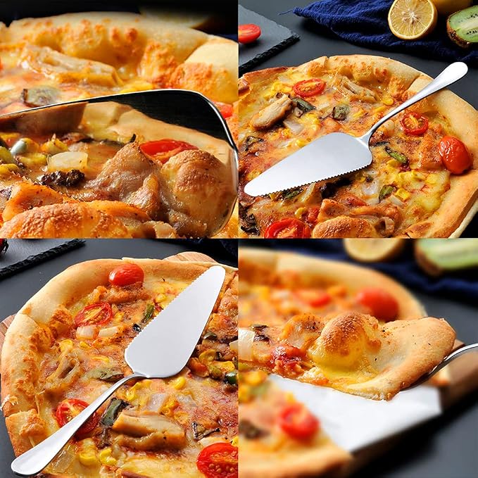 RETON 10 Pcs Stainless Steel Pie/Cake/Pizza Server Holder, Mirror Finished and - Image 5