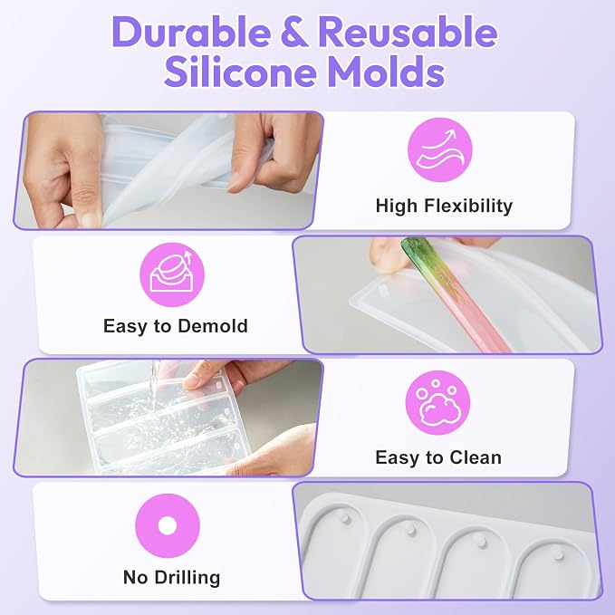 HeyClear Bookmarks Resin Silicone Molds Kit, Casting Molds - Image 5