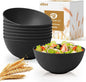 Ramen Bowls Sets of 8, Unbreakable & Thick Wheat Straw Bowls 40 OZ, by BUSOKIP