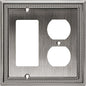 Henne Bery Sunken Pearls Heavy Duty Decorative Wall Plate Switch Plate Outlet Cover (Decorator/Duplex, Heirloom Silver)