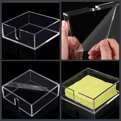 Boao 4 Pieces Acrylic Cocktail Napkin Holder - Image 3