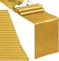 20-Pack Gold 12 x 108 inches Long Premium Satin Table Runner | Wedding by REWOMC