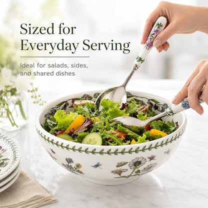 Portmeirion Botanic Garden Set of 2 Salad Servers | 10 Inch Salad Serving Set | - Image 3