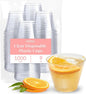 Prestee 1000 Clear Plastic Shot Glasses Disposable - Cocktails, Juice and Plastic Wine Glasses Disposable Party Cups for Adults- Indoor/Outdoor Events, Everyday Use - 9 oz Food-Grade Material