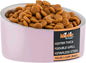 Master Pet Supply Stainless Steel Slanted Dog Cat Food Bowl - 8 oz Heavy Duty - Rose Quartz, Double Wall Insulated, Non-Slip Elevated Bowl for French Bulldogs Pugs Cats, Anti Rust Dishwasher Safe