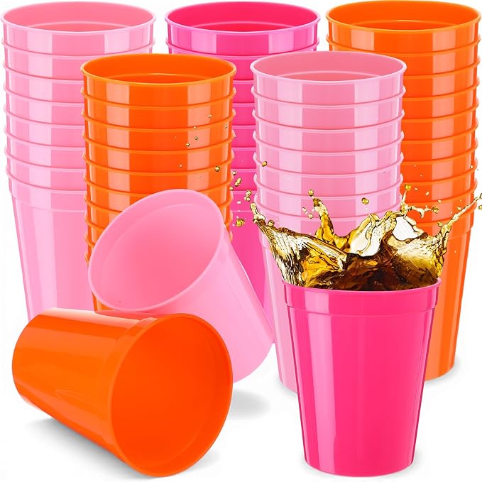 Yungyan 100 Pack 16 oz Stadium Cups Reusable Plastic Cups Blank Drink Stadium by Yungyan