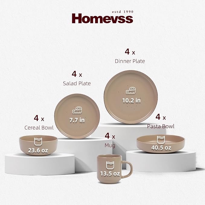 HomeVSS 20-Piece Dinnerware Set - Image 2