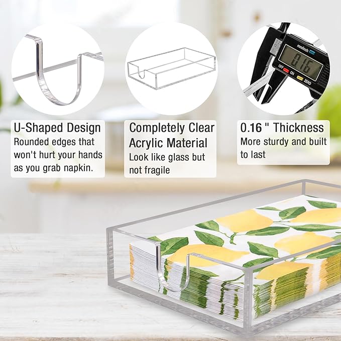 Acrylic Napkin Holder, Napkin Tray - Image 5