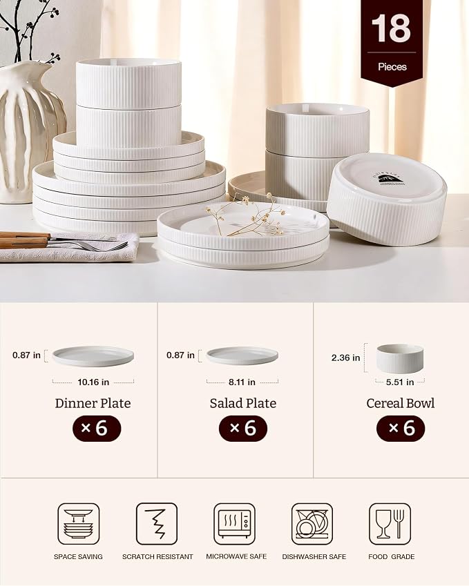 Line Porcelain Dinnerware Set, dish set - Image 3