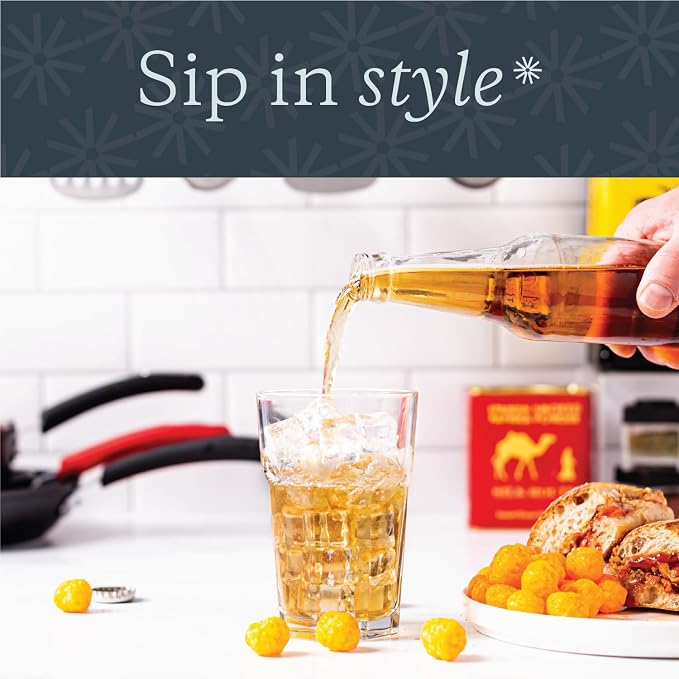 Vikko Large Drinking Glasses, 14 Ounce Glass Cups, Durable Glasses Drinking Set - Image 4