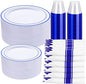 WELLIFE 350 Pieces Blue Plastic Plates by WELLIFE