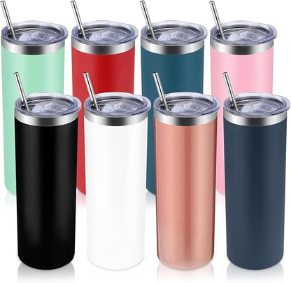 Volhoply 8 Pack Skinny Tumblers by LiveFully%EF%BC%8CDrinkFreely%E2%80%94KeepGoingwithVolhoply%EF%BC%81