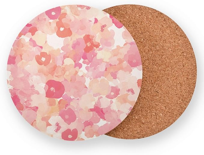 Red Glitter Texture 4 Piecing Set Round Coasters - Image 2