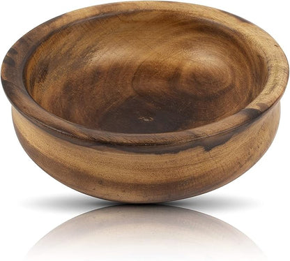 Handmade Wooden Snack Serving & Key Bowl, Decorative Countertop, 6 x 2 Inch | - Image 9