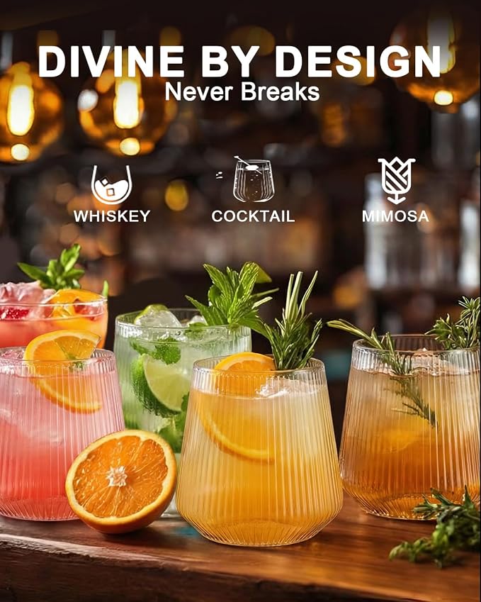 40 Pack Plastic Wine Glasses, 12 Oz Disposable Cocktail Whiskey Glasses | - Image 4