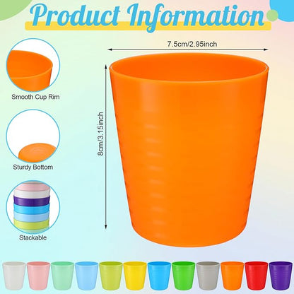 Eccliy 36 Pcs Kids Cups Bulk, 8 oz Plastic Toddler Drinking Cups Unbreakable - Image 3