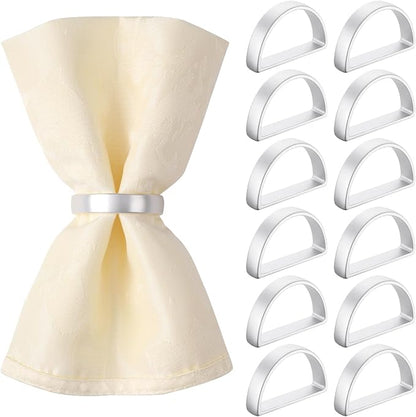Suream Napkin Rings Bulk, D-Shape Napkin Holders Rings by Suream